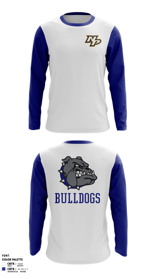 Long Sleeve Performance Shirt, NP Bulldogs, Wrestling, Teamtime, Team time, sublimation, custom sports apparel, team uniforms, spirit wear, spiritwear, sports uniforms, custom shirts, team store, custom team store, fundraiser sports, apparel fundraiser