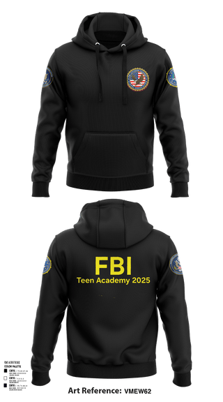 Hoodie, FBI Citizens Academy, , Teamtime, Team time, sublimation, custom sports apparel, team uniforms, spirit wear, spiritwear, sports uniforms, custom shirts, team store, custom team store, fundraiser sports, apparel fundraiser