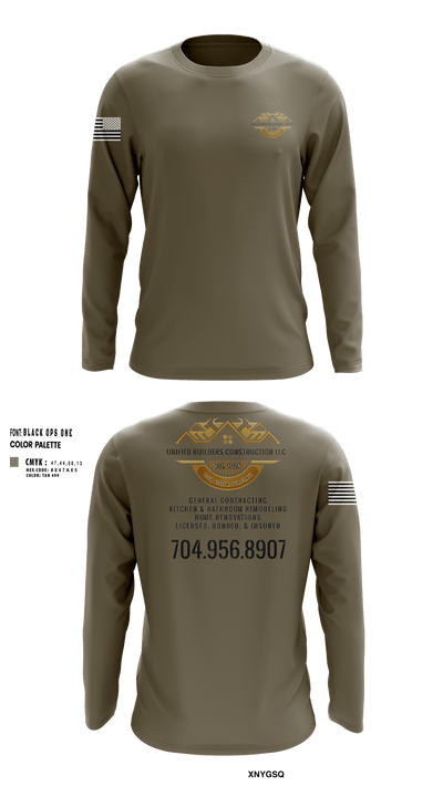 Unified Builders Construction LLC 53050884 Long Sleeve Performance Shirt - 252