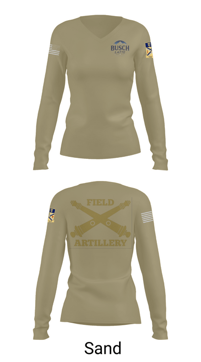 Busch Latte 70590325 Women's Long Sleeve V-neck Shirt - 97