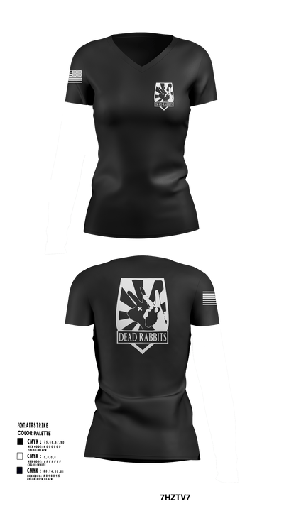 Dead Rabbits 44985647 Women's Short Sleeve V-neck Shirt - 102