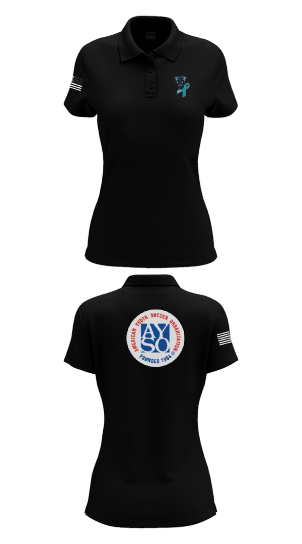 Women's Short Sleeve Performance Polo, AYSO AREA 10V, Men's Soccer, Teamtime, Team time, sublimation, custom sports apparel, team uniforms, spirit wear, spiritwear, sports uniforms, custom shirts, team store, custom team store, fundraiser sports, apparel fundraiser