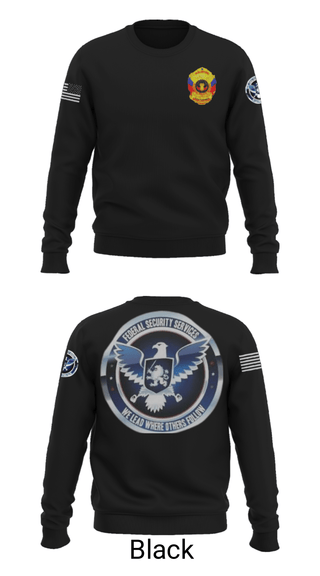 Crew Neck Sweatshirt, TS FEDERAL PRIVATE SECURITY & BODYGUARD, Police, Teamtime, Team time, sublimation, custom sports apparel, team uniforms, spirit wear, spiritwear, sports uniforms, custom shirts, team store, custom team store, fundraiser sports, apparel fundraiser