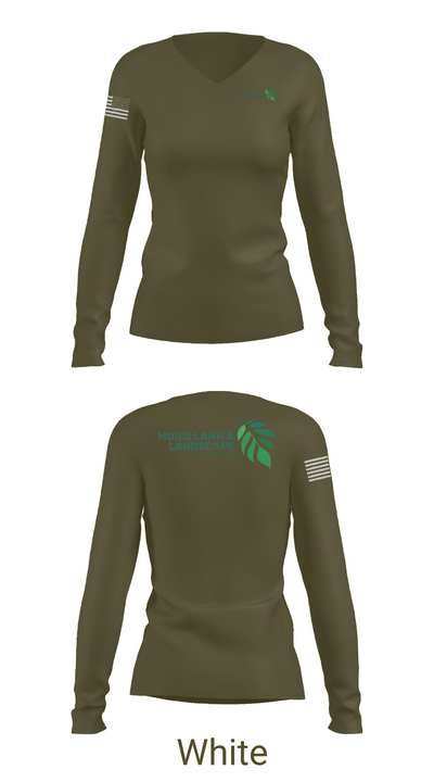 Moils Lawn and landscape 2540388 Women's Long Sleeve V-neck Shirt - 16