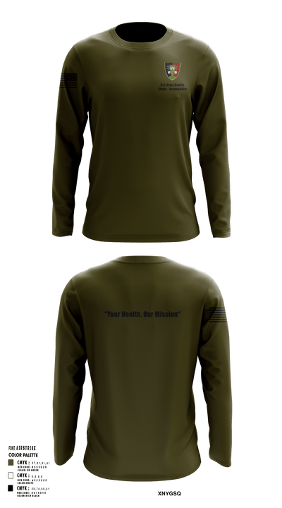U.S. Army Health Clinic - Baumholder 42265508 Long Sleeve Performance Shirt - 130