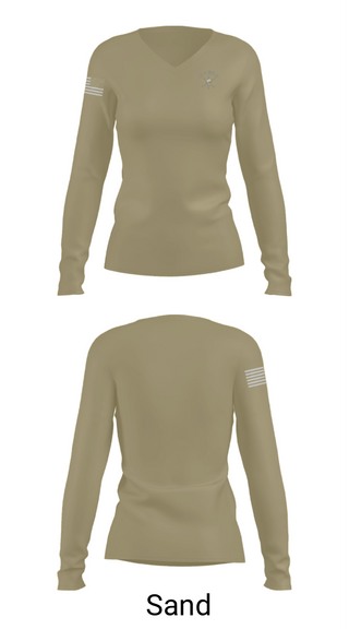 Women's Long Sleeve Vneck Shirt, C-1-10 Troop 2 Ghetto Boys, Army, Teamtime, Team time, sublimation, custom sports apparel, team uniforms, spirit wear, spiritwear, sports uniforms, custom shirts, team store, custom team store, fundraiser sports, apparel fundraiser