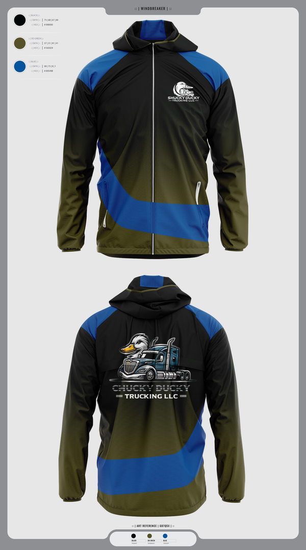 Windbreaker, Shucky Ducky Trucking, , Teamtime, Team time, sublimation, custom sports apparel, team uniforms, spirit wear, spiritwear, sports uniforms, custom shirts, team store, custom team store, fundraiser sports, apparel fundraiser