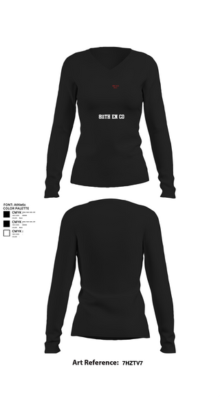 Womens Long Sleeve Vneck Shirt, 811th EN CO, , Teamtime, Team time, sublimation, custom sports apparel, team uniforms, spirit wear, spiritwear, sports uniforms, custom shirts, team store, custom team store, fundraiser sports, apparel fundraiser