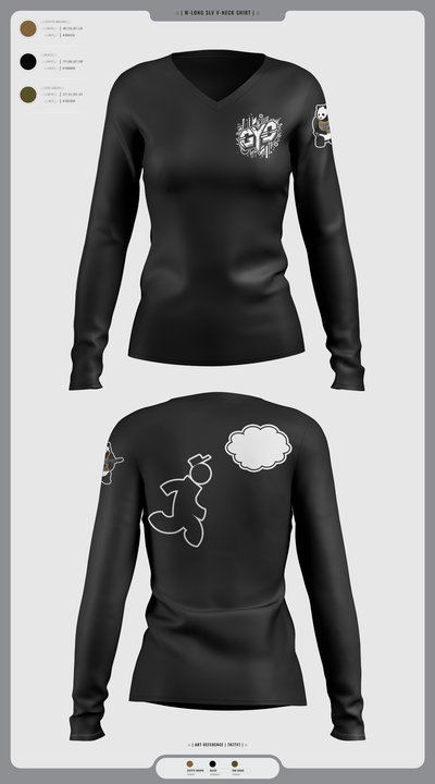 CYD Inc 87712916 Women's Long Sleeve V-neck Shirt -1 2