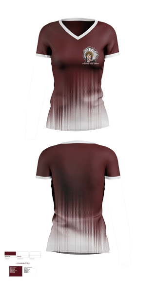 Womens Short Sleeve Vneck Shirt, Strafford High School Cross Country, Cross Country, Teamtime, Team time, sublimation, custom sports apparel, team uniforms, spirit wear, spiritwear, sports uniforms, custom shirts, team store, custom team store, fundraiser sports, apparel fundraiser