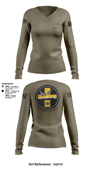 Womens Long Sleeve Vneck Shirt, , Army, Teamtime, Team time, sublimation, custom sports apparel, team uniforms, spirit wear, spiritwear, sports uniforms, custom shirts, team store, custom team store, fundraiser sports, apparel fundraiser