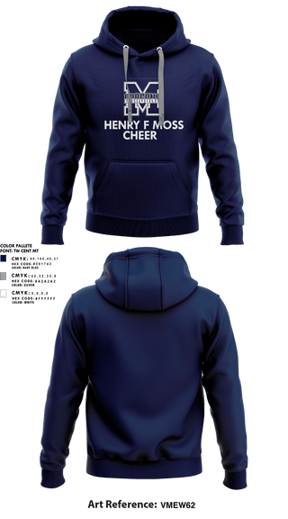 Hoodie, Henry F Moss Middle School Cheer, Cheer, Teamtime, Team time, sublimation, custom sports apparel, team uniforms, spirit wear, spiritwear, sports uniforms, custom shirts, team store, custom team store, fundraiser sports, apparel fundraiser
