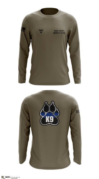 Vance County Sheriff's Office  K9 Unit 48237740 Long Sleeve Performance Shirt - 11