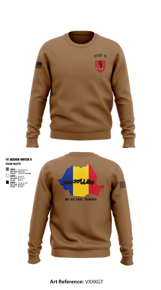 Crew Neck Sweatshirt, 1221st TC, National Guard, Teamtime, Team time, sublimation, custom sports apparel, team uniforms, spirit wear, spiritwear, sports uniforms, custom shirts, team store, custom team store, fundraiser sports, apparel fundraiser