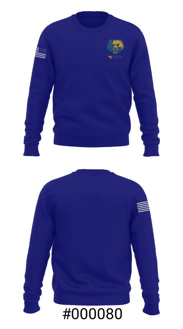 Crew Neck Sweatshirt, West Virginia University Institute Of Technology Baseball, Baseball, Teamtime, Team time, sublimation, custom sports apparel, team uniforms, spirit wear, spiritwear, sports uniforms, custom shirts, team store, custom team store, fundraiser sports, apparel fundraiser