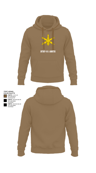 Hoodie, BTRY-B 1/188th, National Guard, Teamtime, Team time, sublimation, custom sports apparel, team uniforms, spirit wear, spiritwear, sports uniforms, custom shirts, team store, custom team store, fundraiser sports, apparel fundraiser