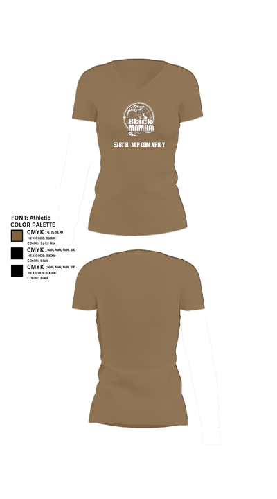 978th MP Comapny 22657542 Women's Short Sleeve V-neck Shirt - 4