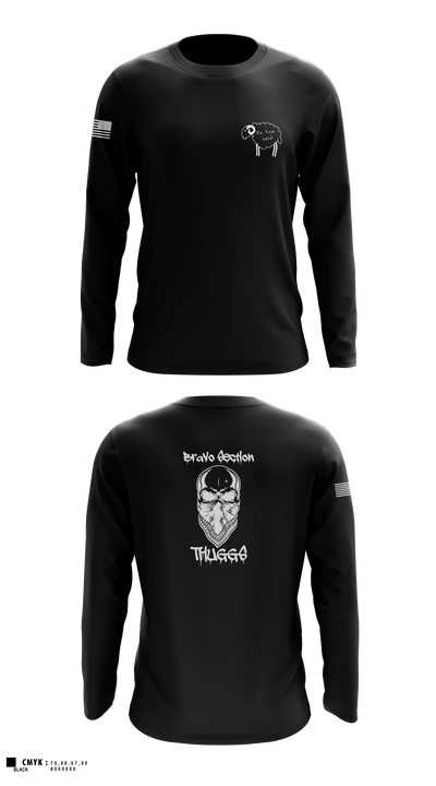 Delta Company 1-114th Infantry 53966705 Long Sleeve Performance Shirt - 1