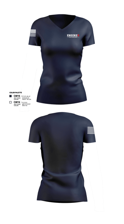 Engine 6 82701113 Women's Short Sleeve V-neck Shirt - 1