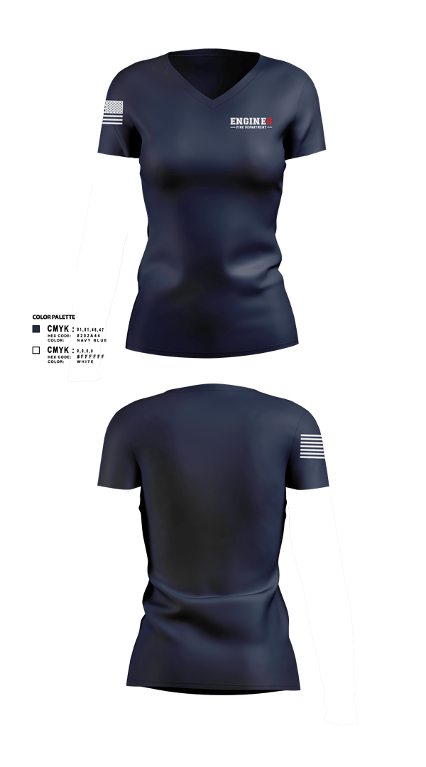 Womens Short Sleeve Vneck Shirt, Engine 6, , Teamtime, Team time, sublimation, custom sports apparel, team uniforms, spirit wear, spiritwear, sports uniforms, custom shirts, team store, custom team store, fundraiser sports, apparel fundraiser
