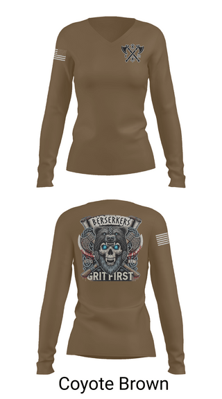Womens Long Sleeve Vneck Shirt, Baker 3-509th 3rd Plt 1st squad, Army, Teamtime, Team time, sublimation, custom sports apparel, team uniforms, spirit wear, spiritwear, sports uniforms, custom shirts, team store, custom team store, fundraiser sports, apparel fundraiser