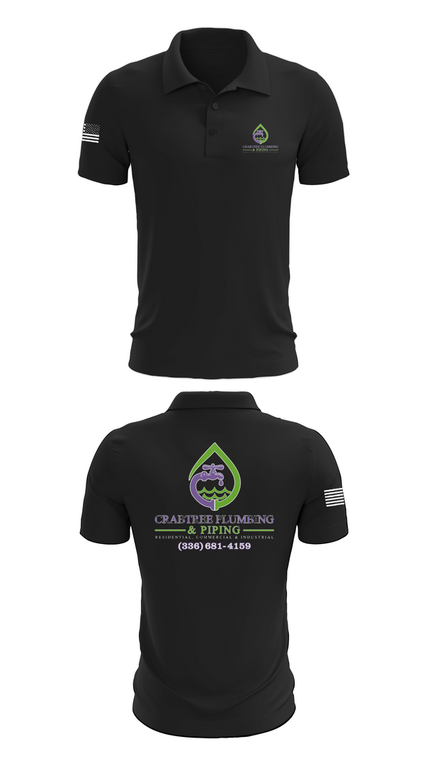 Short Sleeve Performance Polo, Crabtree Plumbing & Piping, , Teamtime, Team time, sublimation, custom sports apparel, team uniforms, spirit wear, spiritwear, sports uniforms, custom shirts, team store, custom team store, fundraiser sports, apparel fundraiser