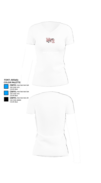 Mount Zion Junior High School Basketball 45826560 Women's Short Sleeve V-neck Shirt - 18