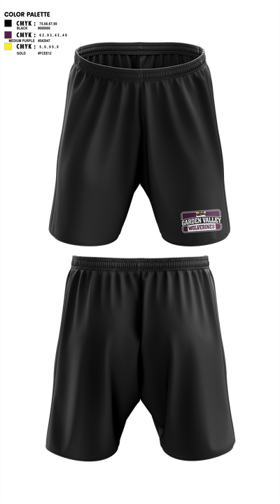 Garden Valley Wolverines 38799509 Athletic Shorts With Pockets - 2