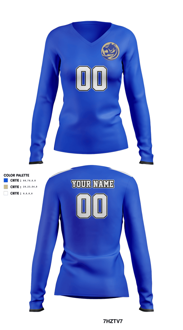 Womens Long Sleeve Vneck Shirt, Bradwell Institute Volleyball, Women's Volleyball, Teamtime, Team time, sublimation, custom sports apparel, team uniforms, spirit wear, spiritwear, sports uniforms, custom shirts, team store, custom team store, fundraiser sports, apparel fundraiser