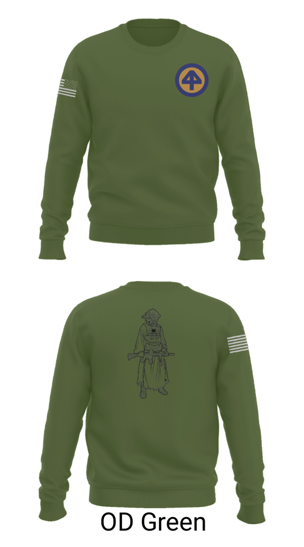 Crew Neck Sweatshirt, A Co 1/1-114th, Army, Teamtime, Team time, sublimation, custom sports apparel, team uniforms, spirit wear, spiritwear, sports uniforms, custom shirts, team store, custom team store, fundraiser sports, apparel fundraiser