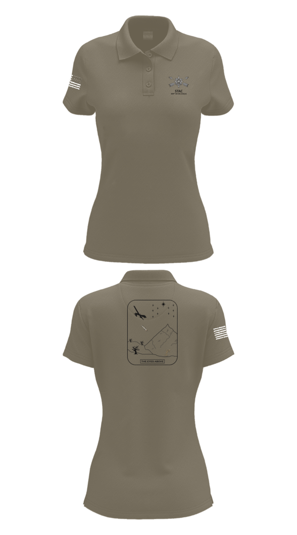 Womens Short Sleeve Performance Polo, STAC, 389th MI BN (SO)(A), Army, Teamtime, Team time, sublimation, custom sports apparel, team uniforms, spirit wear, spiritwear, sports uniforms, custom shirts, team store, custom team store, fundraiser sports, apparel fundraiser