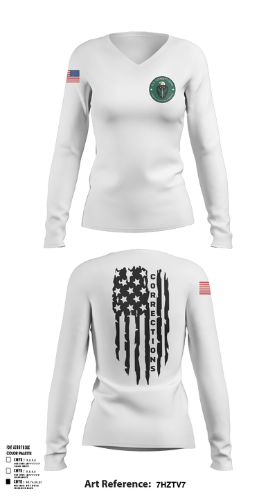 Warrant & Extradition 9270531 Women's Long Sleeve V-neck Shirt - 2