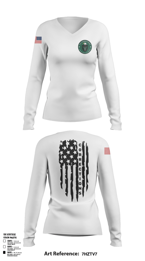 Womens Long Sleeve Vneck Shirt, Warrant & Extradition, Police, Teamtime, Team time, sublimation, custom sports apparel, team uniforms, spirit wear, spiritwear, sports uniforms, custom shirts, team store, custom team store, fundraiser sports, apparel fundraiser