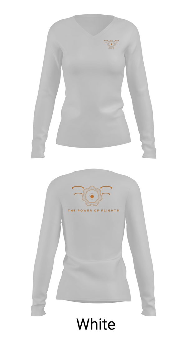 Womens Long Sleeve Vneck Shirt, International Drone Operators Union Local 757, , Teamtime, Team time, sublimation, custom sports apparel, team uniforms, spirit wear, spiritwear, sports uniforms, custom shirts, team store, custom team store, fundraiser sports, apparel fundraiser