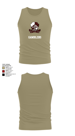 Tank Top, Gamblers, Army, Teamtime, Team time, sublimation, custom sports apparel, team uniforms, spirit wear, spiritwear, sports uniforms, custom shirts, team store, custom team store, fundraiser sports, apparel fundraiser