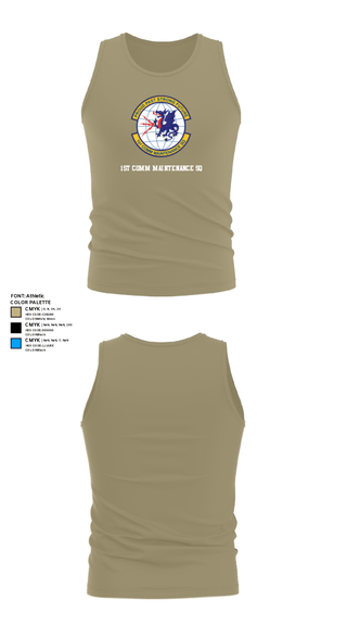 Tank Top, 1st Comm Maintenance Sq, Air Force, Teamtime, Team time, sublimation, custom sports apparel, team uniforms, spirit wear, spiritwear, sports uniforms, custom shirts, team store, custom team store, fundraiser sports, apparel fundraiser