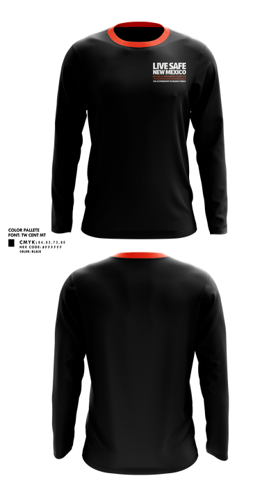 Live Safe New Mexico 90714430 Long Sleeve Performance Shirt 1