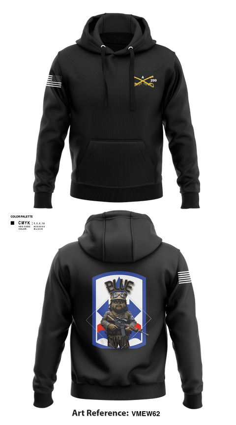 Hoodie, Bad boyzBlue Ewok, Army, Teamtime, Team time, sublimation, custom sports apparel, team uniforms, spirit wear, spiritwear, sports uniforms, custom shirts, team store, custom team store, fundraiser sports, apparel fundraiser