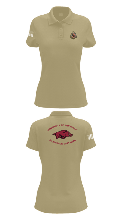 University of Arkansas Army ROTC - Razorback Battalion 15416563 Women's Short Sleeve Performance Polo  - 95
