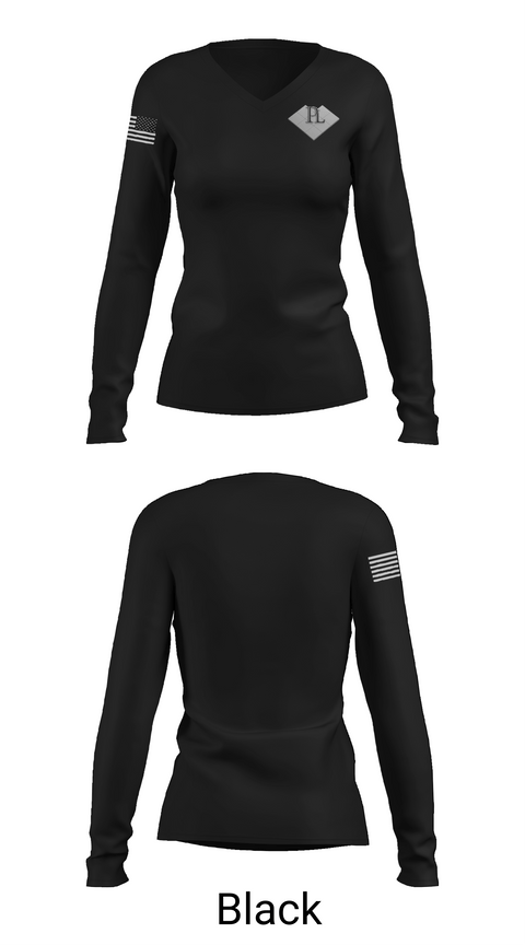 Womens Long Sleeve Vneck Shirt 1, Pro-Lux Tile & Stone, , Teamtime, Team time, sublimation, custom sports apparel, team uniforms, spirit wear, spiritwear, sports uniforms, custom shirts, team store, custom team store, fundraiser sports, apparel fundraiser