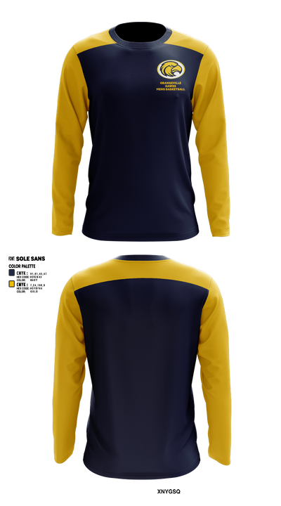 Orangeville Hawks Basketball 51861050 Long Sleeve Performance Shirt 2