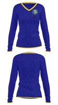 Point University Tennis 71976692 Women's Long Sleeve V-neck Shirt - 33