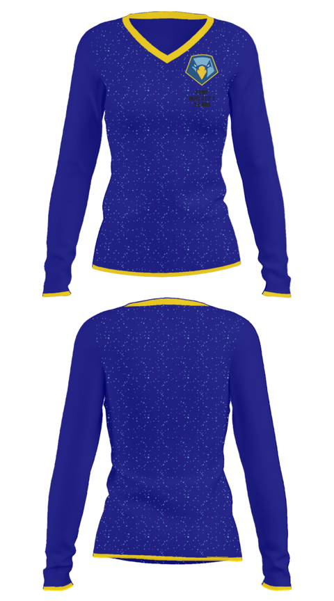 Women's Long Sleeve Vneck Shirt, Point University Tennis, Tennis, Teamtime, Team time, sublimation, custom sports apparel, team uniforms, spirit wear, spiritwear, sports uniforms, custom shirts, team store, custom team store, fundraiser sports, apparel fundraiser