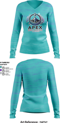 Apex Wash Solutions 8545234 Women's Long Sleeve V-neck Shirt - 1