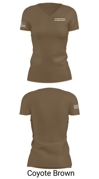 Womens Short Sleeve Vneck Shirt, Fremont County Security Services, Police, Teamtime, Team time, sublimation, custom sports apparel, team uniforms, spirit wear, spiritwear, sports uniforms, custom shirts, team store, custom team store, fundraiser sports, apparel fundraiser