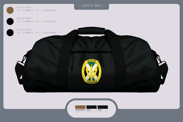 Duffle Bag, Charlie Company, National Guard, Teamtime, Team time, sublimation, custom sports apparel, team uniforms, spirit wear, spiritwear, sports uniforms, custom shirts, team store, custom team store, fundraiser sports, apparel fundraiser