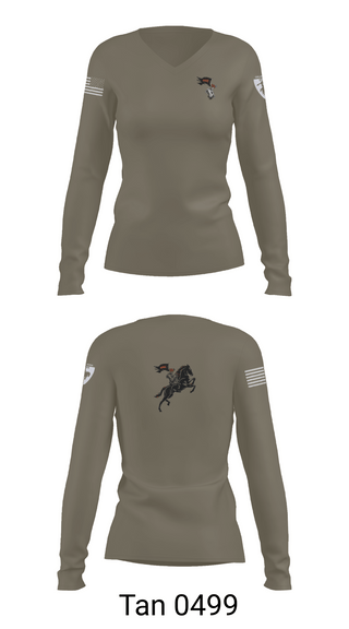 Womens Long Sleeve Vneck Shirt, Oklahoma State University Ranger Challenge, Army, Teamtime, Team time, sublimation, custom sports apparel, team uniforms, spirit wear, spiritwear, sports uniforms, custom shirts, team store, custom team store, fundraiser sports, apparel fundraiser
