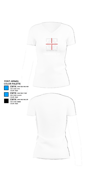 Triggered up 67978280 Women's Short Sleeve V-neck Shirt - 18