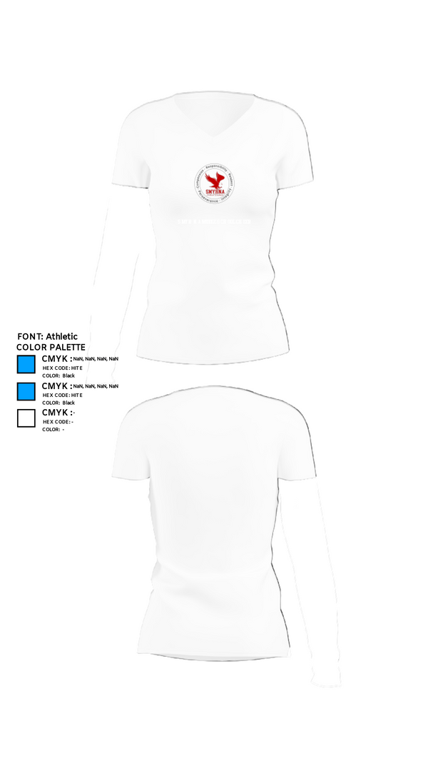 Womens Short Sleeve Vneck Shirt, Smyrna Middle School Cheer, Cheer, Teamtime, Team time, sublimation, custom sports apparel, team uniforms, spirit wear, spiritwear, sports uniforms, custom shirts, team store, custom team store, fundraiser sports, apparel fundraiser