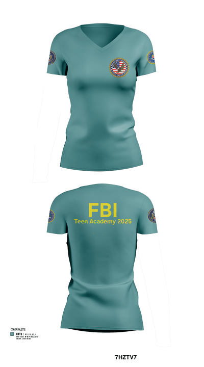 FBI Citizens Academy 38142590 Women's Short Sleeve V-neck Shirt - 102